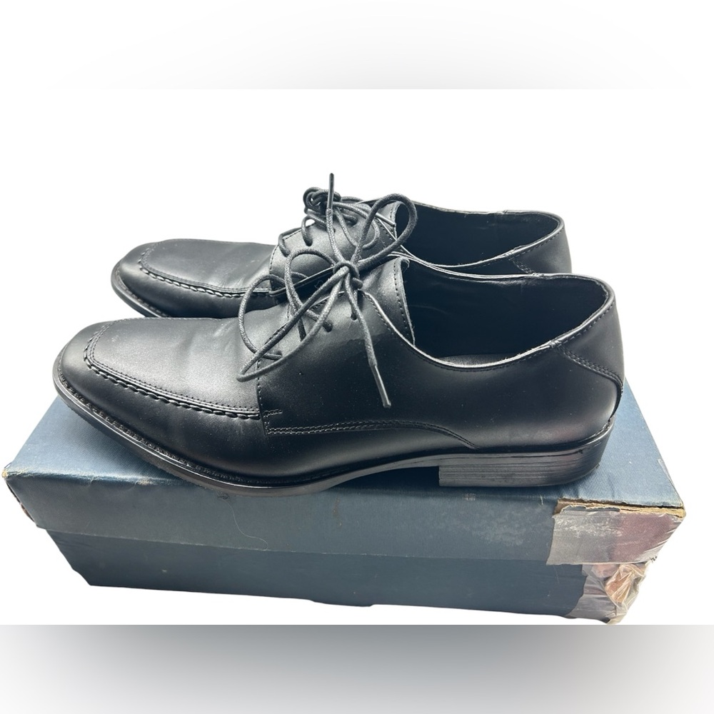 Joseph Abboud Black Leather Derby Dress Shoes